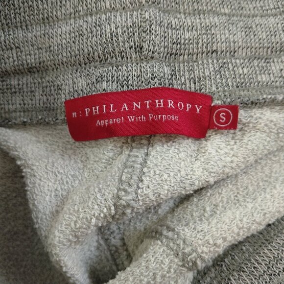 n:PHILANTHROPY Women's Small Gray Distressed Joggers Pants Sweatpants Athletic - Picture 6 of 7